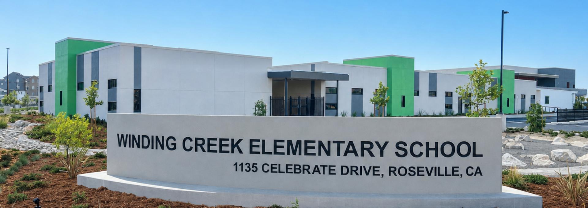 Exterior of Winding Creek Elementary School 